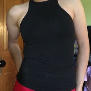 Black yoga tank top